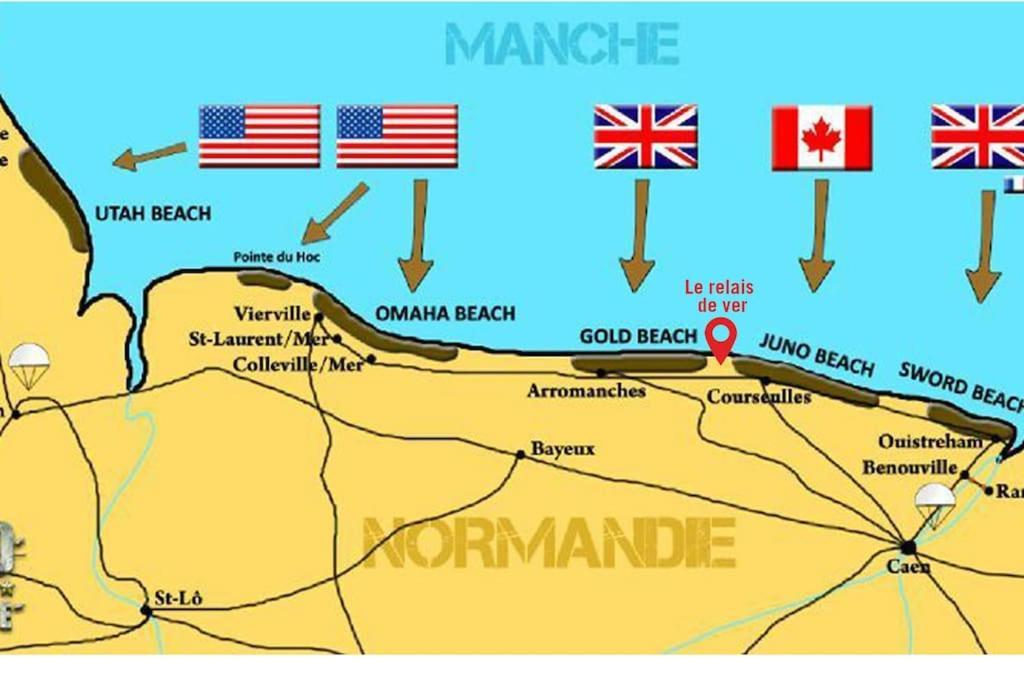 Gite Historique En Normandie Plages Du Debarquement Ver-sur-Mer エクステリア 写真